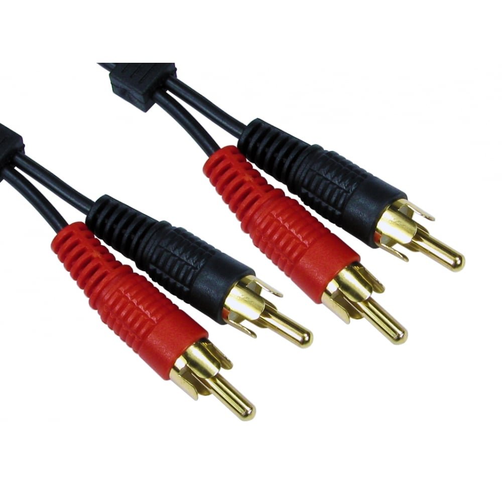 Alida Systems 20m TWIN PHONO RCA Cable - Premium Quality - 24k Gold - Male to Male - Left & Right Audio - Stereo - 2RCA - 2xRCA