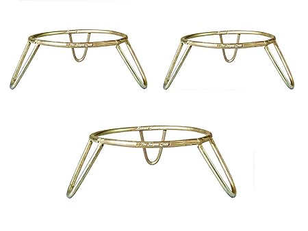 SHRIYAM CRAFTHeavy Iron Matka Stand - Plant Pot Stand - Planter Stand Golden (3)