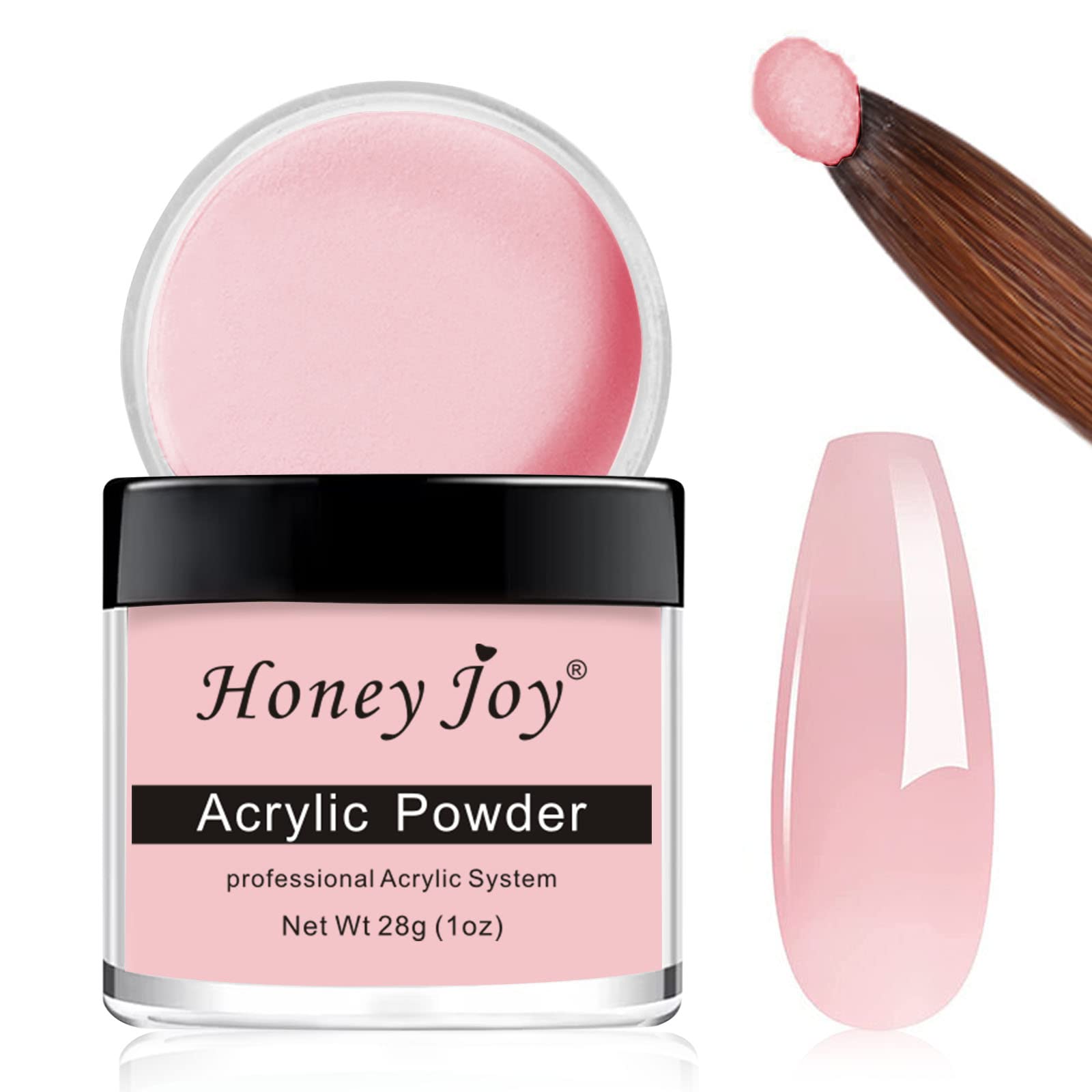 28g/box Acrylic Powder Professional White Clear Black Nude Acrylic Nail French Manicure Powder for Nail Extension Acrylic Nail System,HJ-NAP016 (HJ-NAP017-Clear Pink)