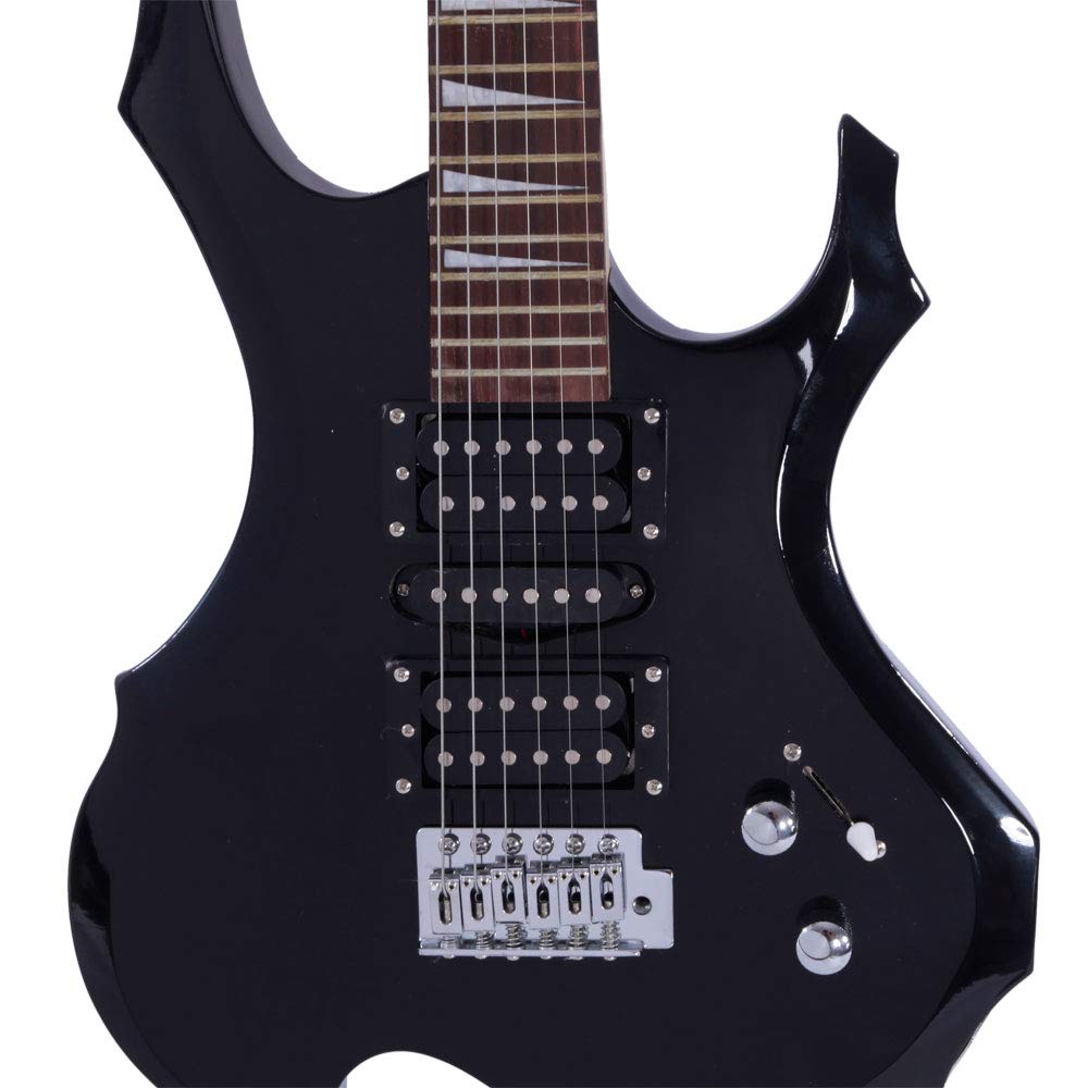 Electric Guitar,Novice Flame Shaped Electric Guitar HSH