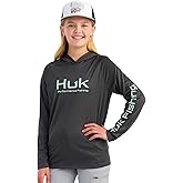 HUK boys Pursuit Long Sleeve Graphic Hoodie, Lightweight, Upf Sun Protection, Quick-drying Fishing Shirt