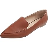 FEVERSOLE Women's Loafer Flat Pointed Fashion Slip On Comfort Driving Office Shoes