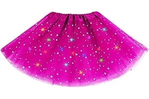 DMLBC Girls Star Sequins Tutu Tulle Skirt Princess Ballet Sparkle Tutu Dress for Toddler Kids 3-10Y Girls Birthday Costume