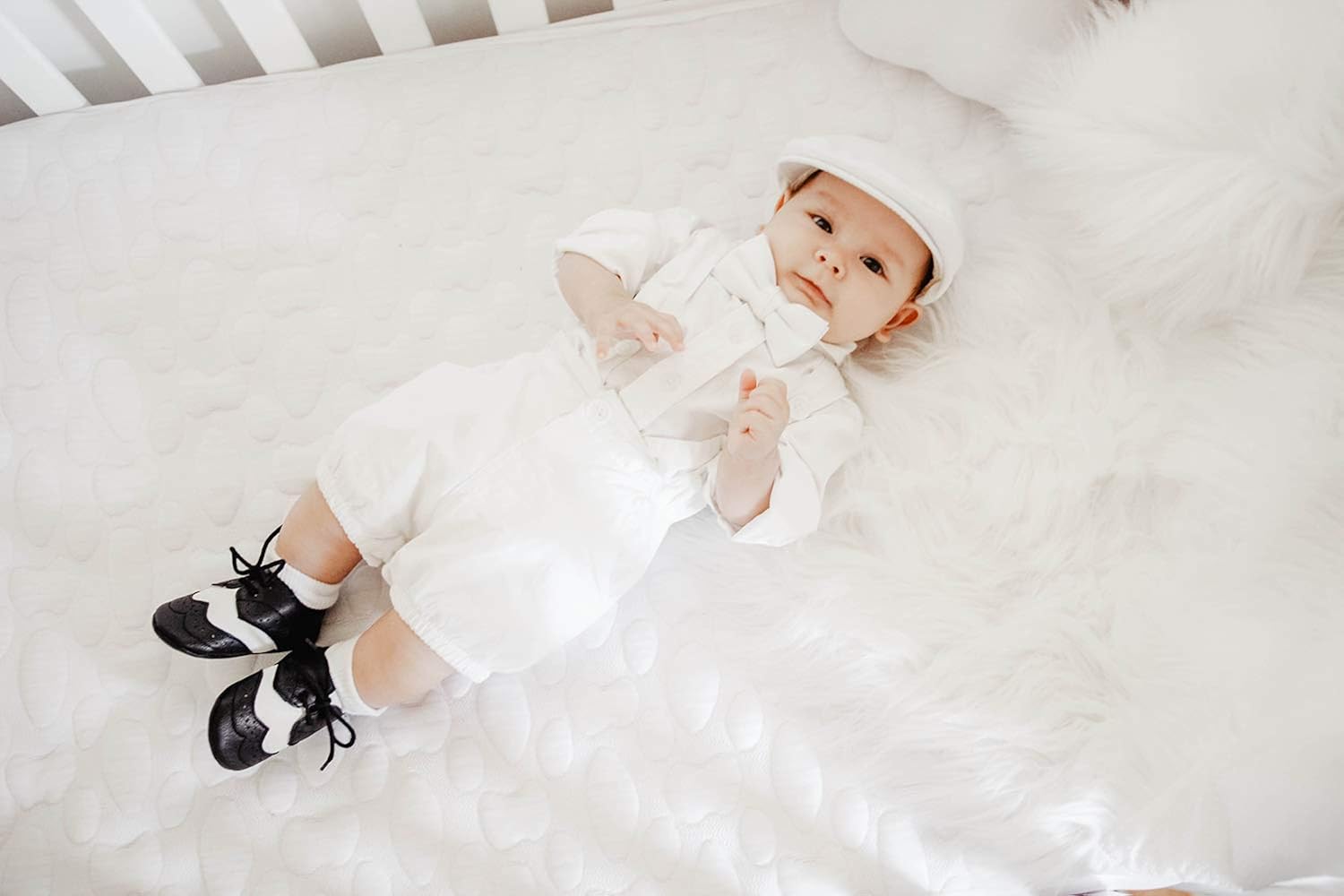 Born to Love Scally Cap White Baptism Christening Baby Jeff Driver Cap: Infant And Toddler Hats: Clothing