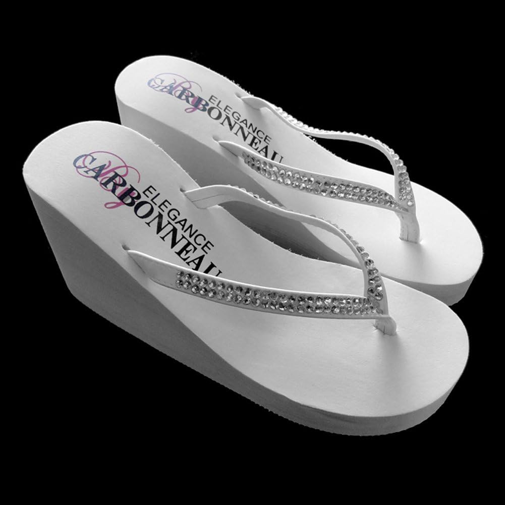 rubber sandal with crystals