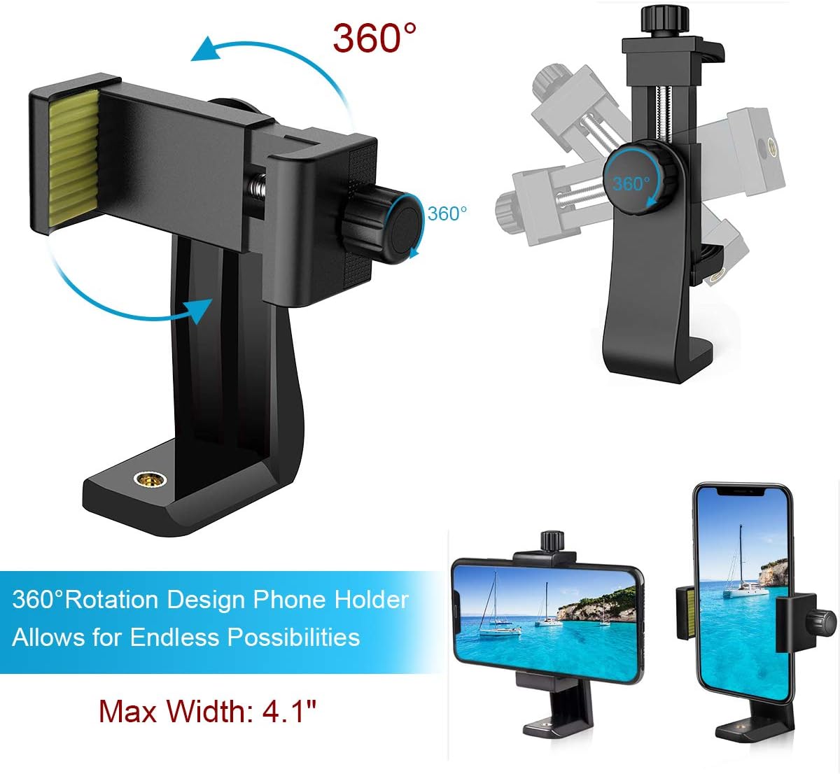 Endurax Cell Phone Tripod 60" for Phone and Camera Extendable Phone Stand for Recording with Remote Shutter & Universal Smartphone Mount for Android Phone: Camera & Photo