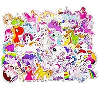 KKMO 50 PCS Stickers for Laptop Water Bottles Skateboard Car Motor Luggage Cellphone (Unicorn)