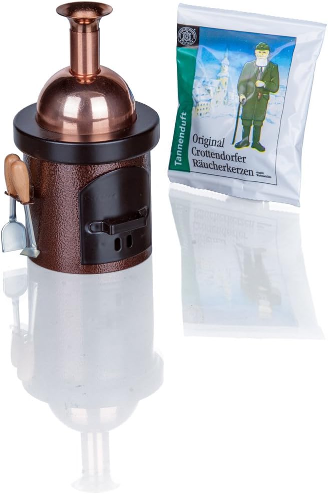 Crottendorfer Räucherkerzen 2212 Original Räucherofen Braukessel Hammerschlag, braun