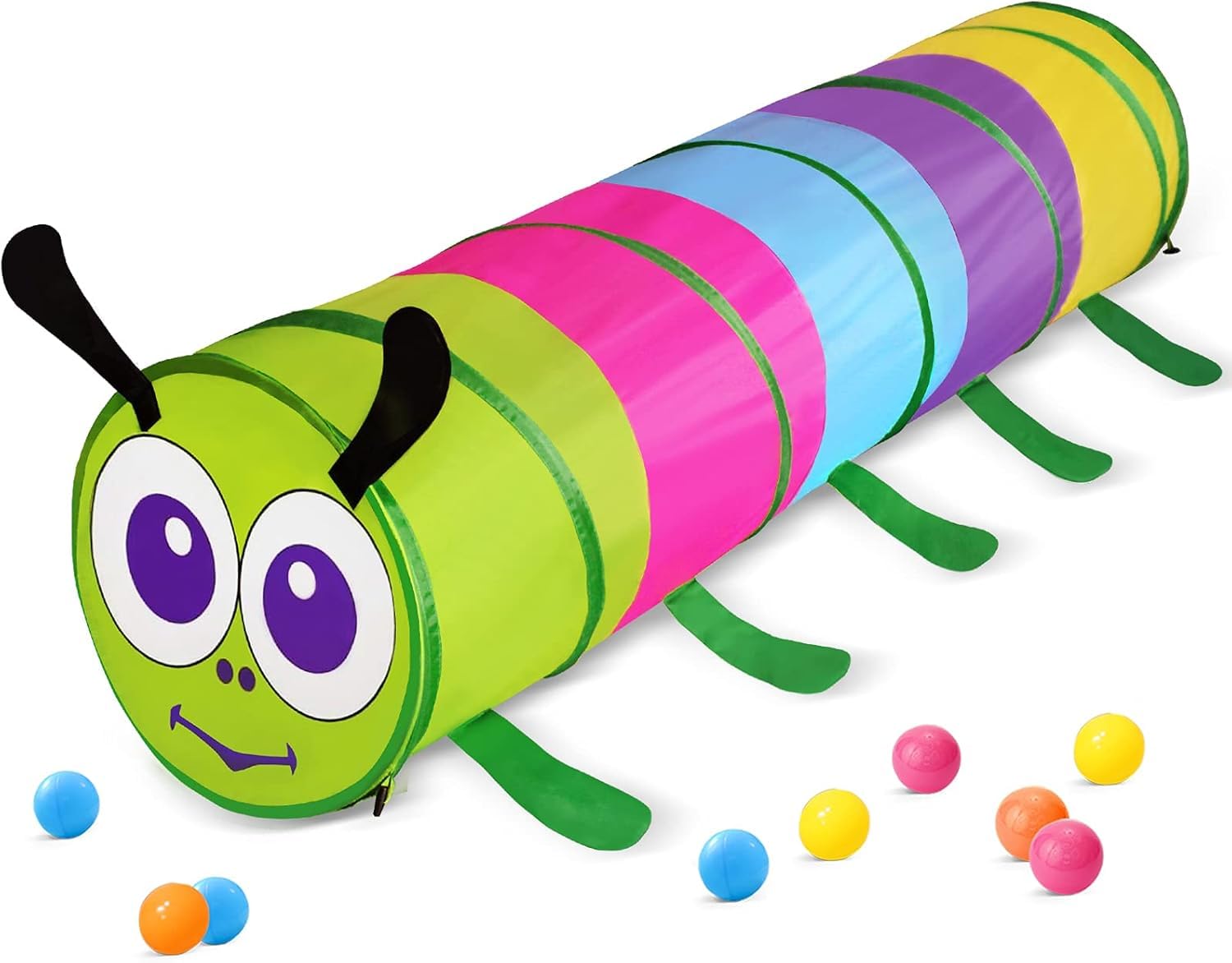 Pop Up Tunnel for Toddlers Kids Crawl Through Children Tunnel for Baby & Dogs Gifts for Boys Girls Indoor & Outdoor Play Backyard (Animal Pop Up Tunnel).