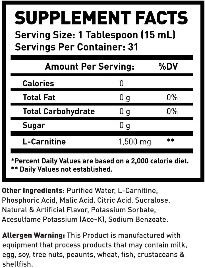 Man Sports L-Carnitine. Stimulant Free Glacier Blue Razz Flavored L-Carnitine Liquid Fat Burning Solution with All Natural Energy (31 Servings): Health & Personal Care