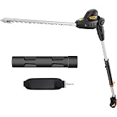 Pole Hedge Trimmer Cordless Compatible with DEWALT 20V Battery, Tool Only | 20'' Dual-Action Blade, 14.5ft Max Reach, 150&deg; Pivoting Head, 8.5ft Telescoping Pole, Cuts 3/4in Max, Includes Shoulder Strap