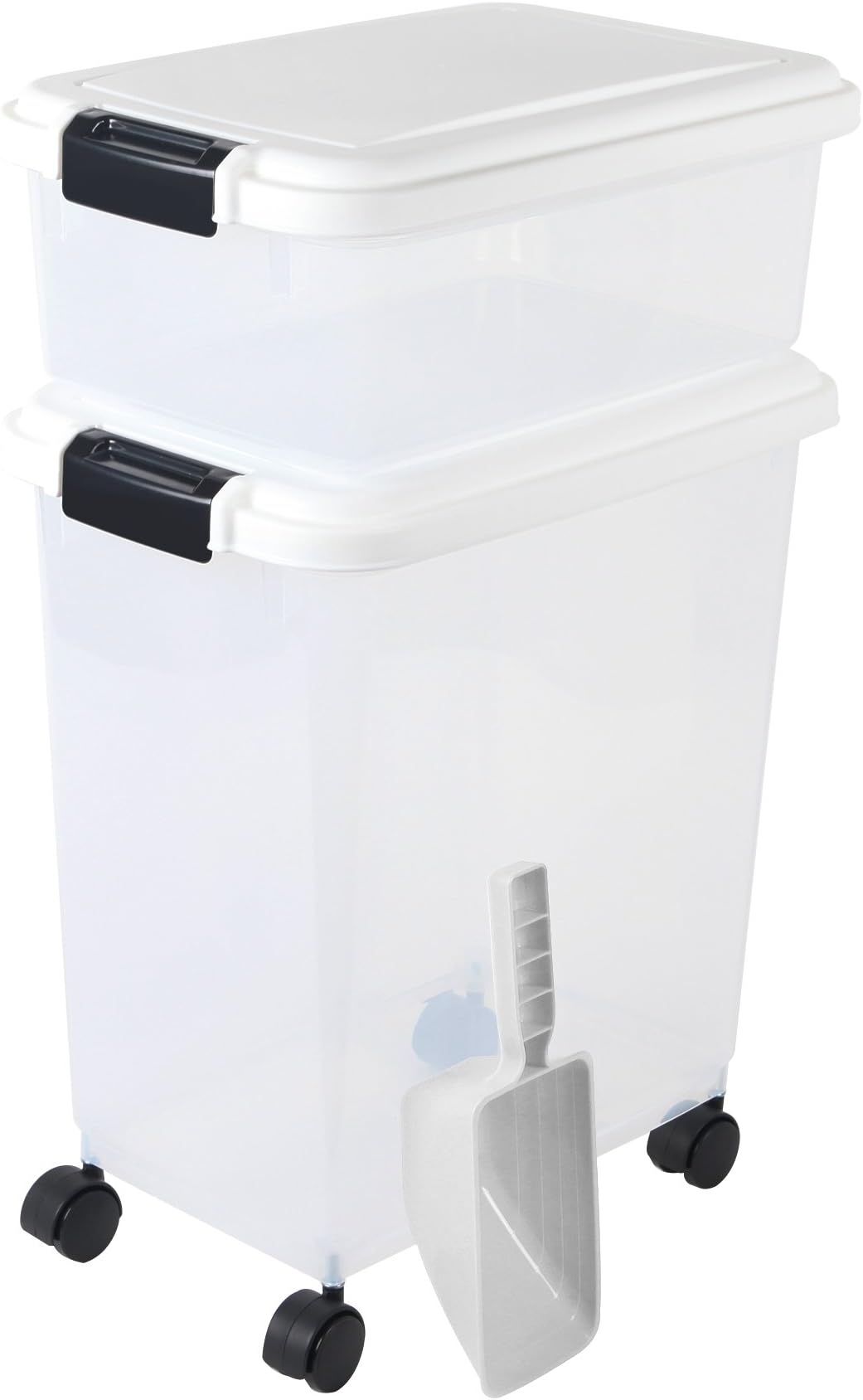 3- Piece Airtight Pet Food Storage Container Combo, White