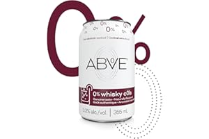 Above Non-Alcoholic Whisky Cola Cocktail, 355ml (Pack of 24) Award Winning| Ready-to-Drink Zero Proof Cocktail| Gluten Free| 