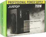 JUSTOP 700W ATX Power Supply PSU 120mm Fan 8-Pin 12V 6+2 Pin PCI-E 6x SATA view 9