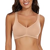 WOWENY Seamless Wirefree Bras for Women No Underwire Padded Push Up Bra Comfortable Soft Bralettes with Support Everyday Bra