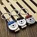 Waterwood Creative Auto Parts Models Spinning Racing Brake Disc Keychain Key Chain Ring-Red