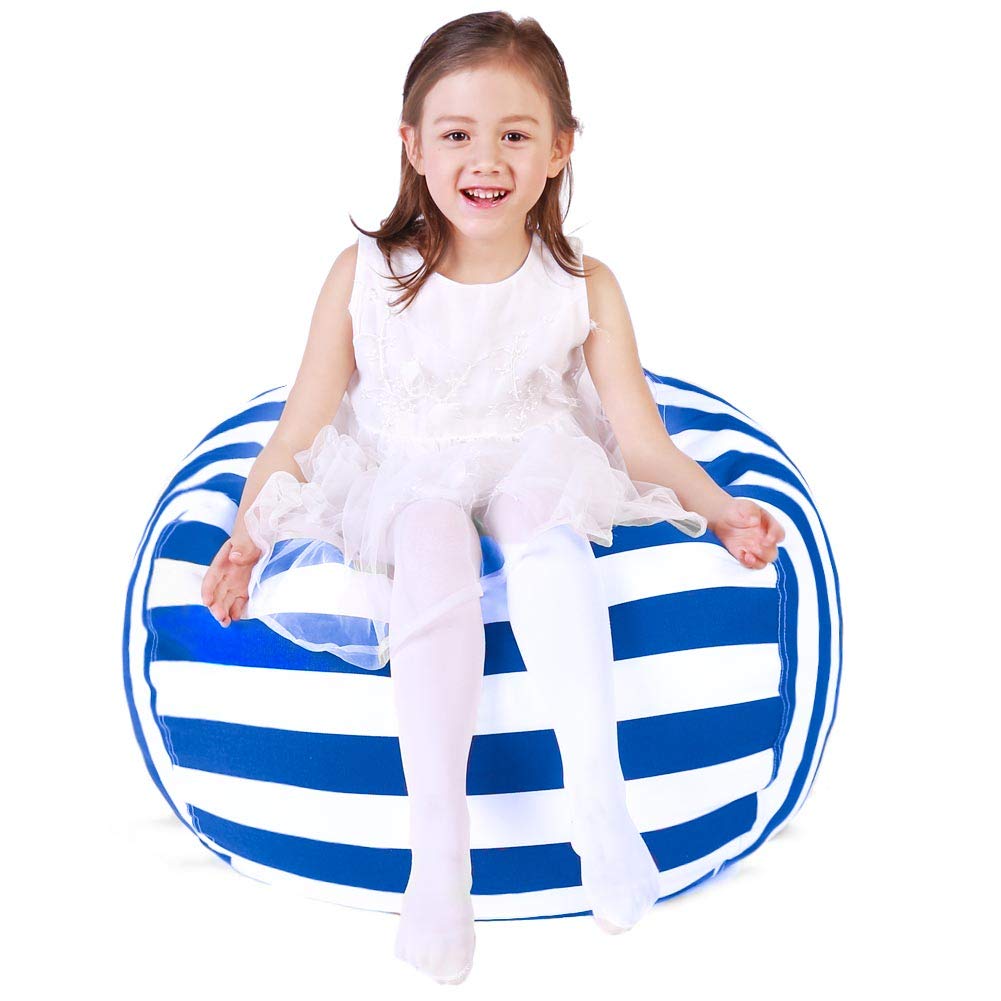 Stuffed Animal Storage Bean Bag Chair, Bean Bag Cover for Organizing...