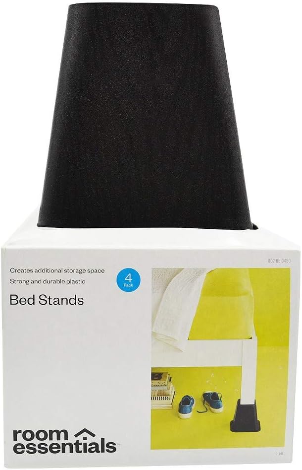 Bed Riser Elevators White (White) (6"h x 6.25"dia. Elevates bed 6