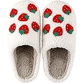 HFBAOEGU Comfy Home Elastic Slippers Retro Memory Foam Fuzzy Shoes For Womens Mens Cute Cartoon Plush Fluffy Warm Fur Lined Slippers Winter Indoor House Shoes