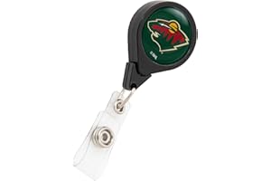 Desert Cactus Minnesota Wild Retractable Badge Holder NHL Team ID Reel with Ticket Clip for Lanyard, Work, School & Office Access