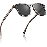 CARFIA Retro Acetate Polarized Sunglasses for Men UV400 Protection Hand-Crafted Frame Sun Glasses CA5285L