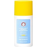 First Aid Beauty - Weightless Liquid Mineral Sunscreen with Zinc Oxide Broad Spectrum SPF 30, Luxuriously Light Ultra Sheer Tint for Everyday Use, Non-comedogenic, Safe for Sensitive Skin, 1.5 oz