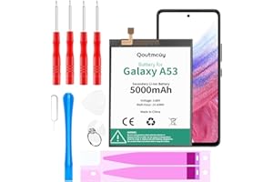 QOUTMCUY 【5000mAh】Galaxy A53 Battery,EB-BA336ABY Replacement Battery For Samsung Galaxy A53 5G SM-A536 SM-A536U SM-A536U1 SM-A5360 SM-A536B SM-A536W SM-A536N SM-S536DL Replacement Battery with Tool Kits