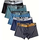 LuxeCore Men's Boxer Briefs, Ice Silk Underwear Ultra Breathable Quick-Dry Boxer Briefs Multipack,5-Pack