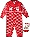 ZOEREA Unisex Newborn Baby Overall Long Sleeve Christmas Sweaters Coat Deer (Label 60/Age 1-4 Months, Red)