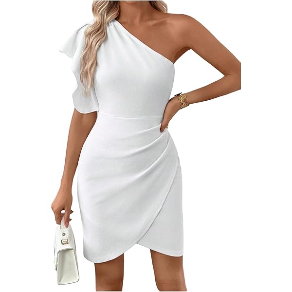 Amazon.com: AOMEI Women's White Lace Long Sleeve Cocktail Party Dress 3D  Flower Bodycon Midi Dresses (White,Small) : Clothing, Shoes & Jewelry