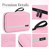 Maliton Hanging Toiletry Bag Pink 4 Layers Foldable Large Capacity 25x18x10cm view 3