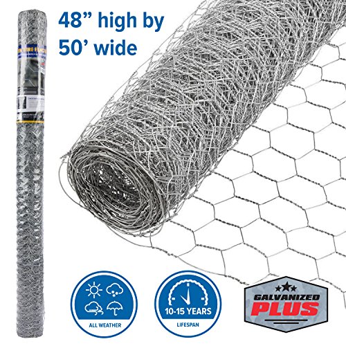 FenceScreen Galvanized Steel 1-in Mesh Chicken Wire Poultry Netting (48-in. x 50-ft.)