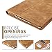 iPad 9.7 Leather Case, BoriYuan Vintage Genuine Leather Smart Cover Protective Slim Folio Flip Stand for Apple iPad 9.7(A1822/A1823) with Card Slot Magnetic Sleep/Wake+Stylus+Screen Protector (Brown)