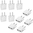 10 Pack European to US Plug Adapter, Plug Adapter European to American, 220V to 110V Adapter Plug for Travel, Europe to American Canada Mexico Power Plug Converter-Type A