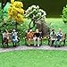 P4802 24 pcs All Seated Figures O Gauge 1:50 Scale Painted People Model Railway New