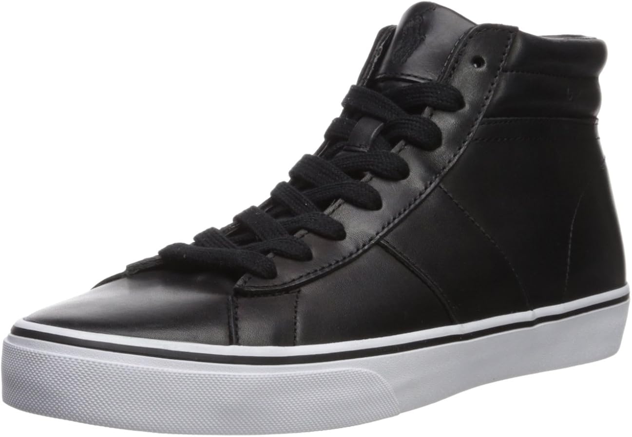 ralph lauren black slip on sneakers