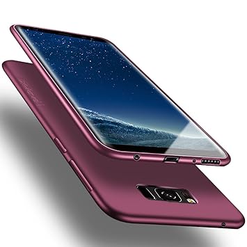 X-level Samusung Galaxy S8 Hülle, [Guadian Serie] Soft Flex Silikon [Weinrot] Premium TPU Echtes Telefongefühl Handyhülle Sch