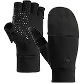 CHSMONB Fishing Gloves Convertible Cold Weather Mittens and Fingerless Gloves Men Women for Fishing, Kayaking, Rowing, Paddling, Hunting, Photographing, Outdoor Activities