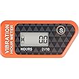 Runleader Digital Self Powered Hour Meter,Vibration Activated,Resettable Job Timer, User Lock Shutdown for Generator Marine ATV Lawn Mower Motor(Orange)