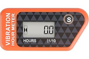 Runleader Digital Self Powered Wireless Hour Meter,Vibration Activated,Resettable Job Timer, User Lock Shutdown for Generator