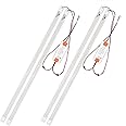 Superiorly 2Pack 4 Foot LED Magnetic Strip Retrofit Kit,36W Magnetic Mount 4ft LED Tube,5400LM,3500K Warm Light,T8 T10 T12 Fluorescent Replacement,Transparent Cover,100-277V