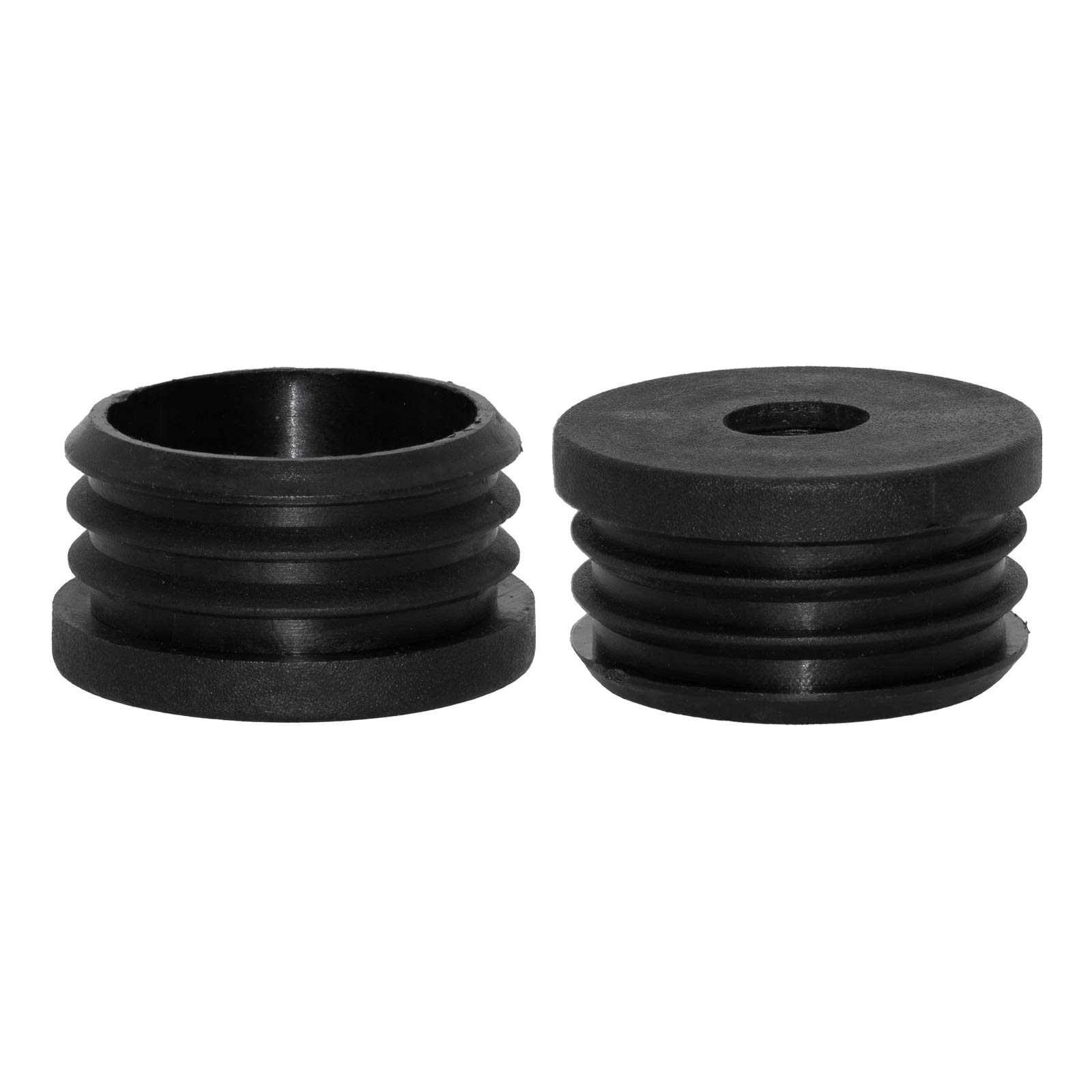 Flyshop 16 Pcs M8 Thread Round Plastic Adjustable Leveling Foot Tube Insert Table Chair Tube End Blanking Caps, Outside Diameter 32 mm