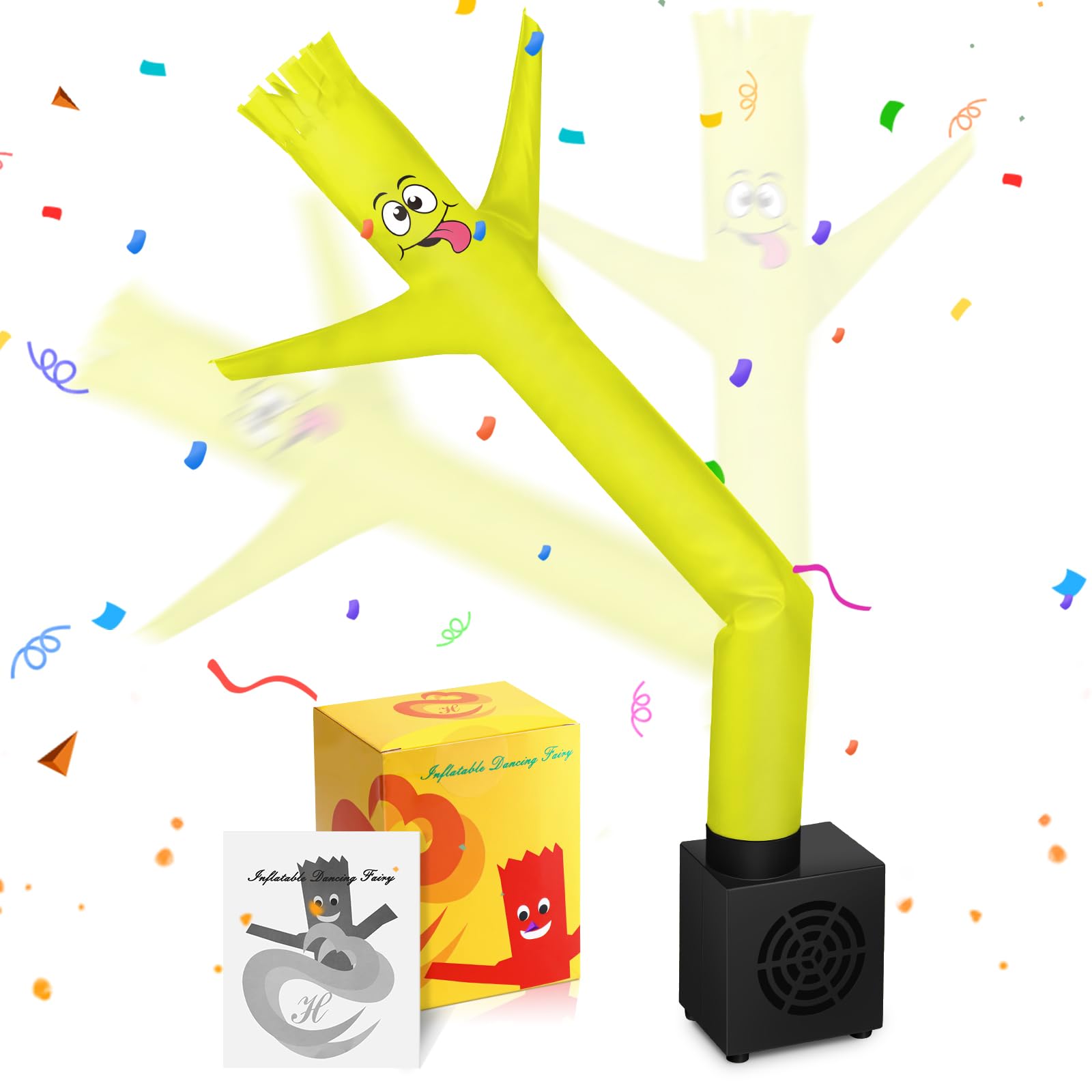 Photo 1 of Poen Mini Wacky Waving Inflatable Tube Guy for Kids Gift with Blower Gag Inflatable Tube Man Birthday Desktop Decor Dancing Blow up Man for Office Party Decor(Cute)