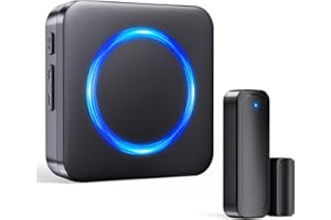 Door Chime, Satisure Wireless Door Sensor Chime When Door Opens, Door Alarms for Kids Safety for Door Window Security/Store/Business/Home/Hearing Impaired