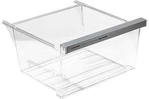 SAIYUGTY W11162443 W11046494 W11162446 Refrigerator Fridge Crisper Drawer Pan Fridge Meat Pan Bin Upper Humidity Control Drawer Compatible with Whirlpool Maytag Refrigerator Replacement Parts