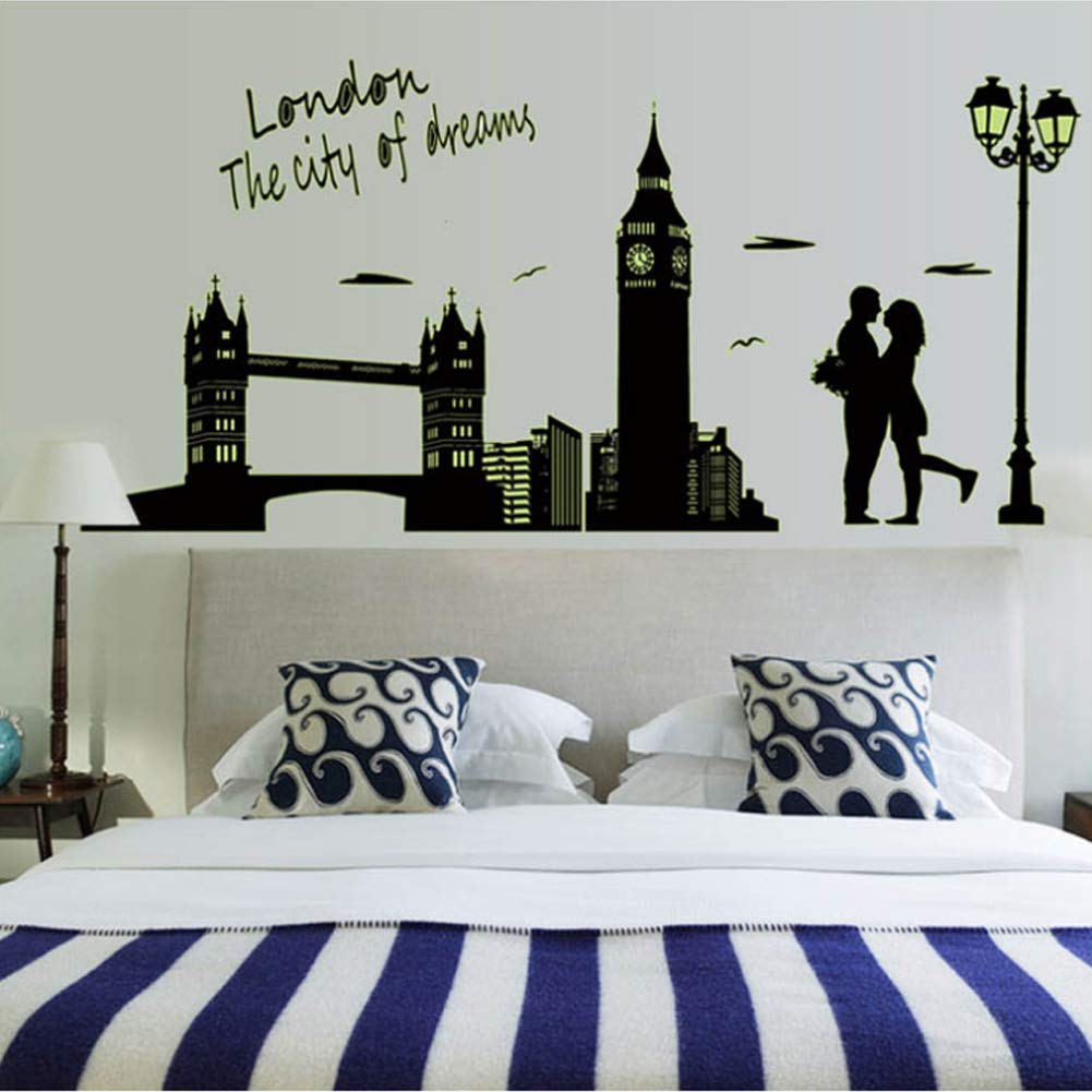 Amazon Com Klaas Nic Wall Decor Clock Tower Romantic Couple