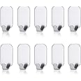 mxtechnic Self Adhesive Hook Stick on Wall 304 Stainless Steel Polished Hanging Clothes Coat Hat Hooks and Strong Heavy Duty Metal Super Power Hooks Storage Organizer (10 Pack) (Hooks-10)