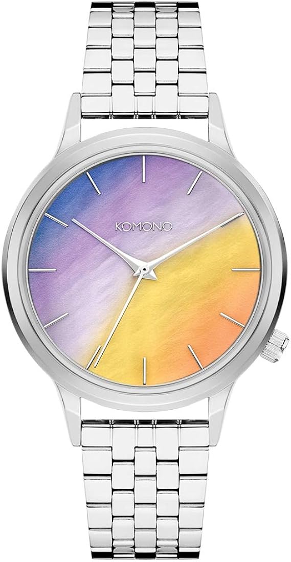 Amazon Komono コモノ 時計 メンズ ユニセックス Lexi Estate レクシー エステート ハロ シルバー Kom W2781 正規代理店 メンズ腕時計 腕時計 通販