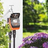 Claber 8410 Aquadue Duplo Evolution Hose Timer, Black/Orange, 9.7x22.5cm view 4