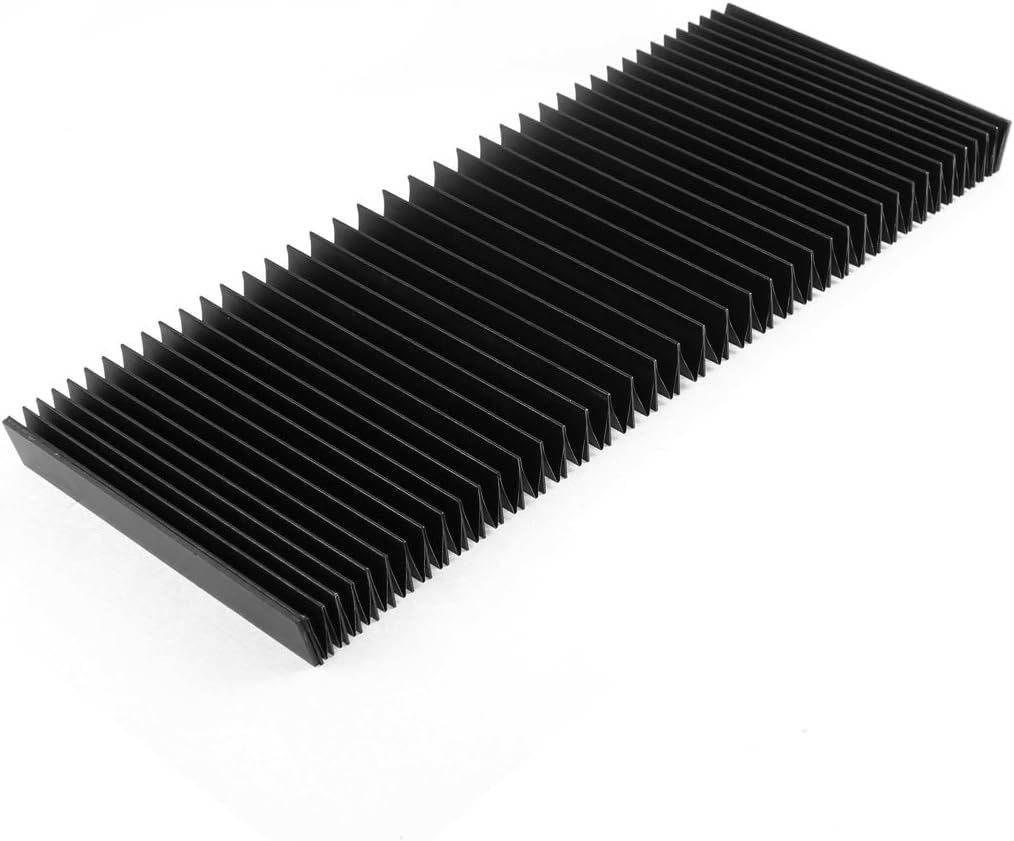 uxcell Protective Synthetic Rubber Rectangle Accordion Dust Cover 120x14x2cm